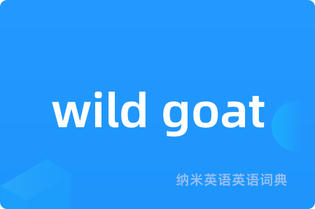 wild goat是什么意思,wild goat的中文翻译 wild goat